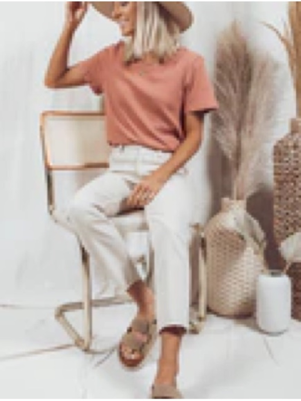 Shop Stevie Ribbed Short Sleeve Tee Mauve Rosewood